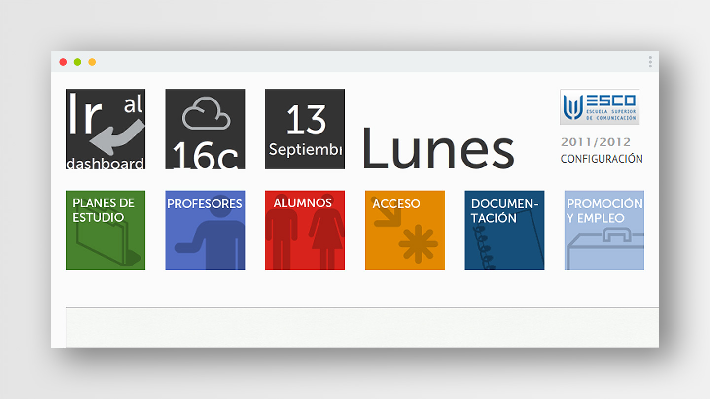 Custom webapp with cloud access for the private university ESCO in Granada.